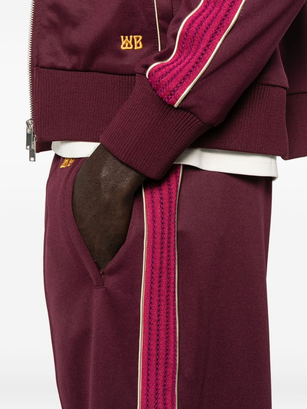 side-stripe track pants - 5