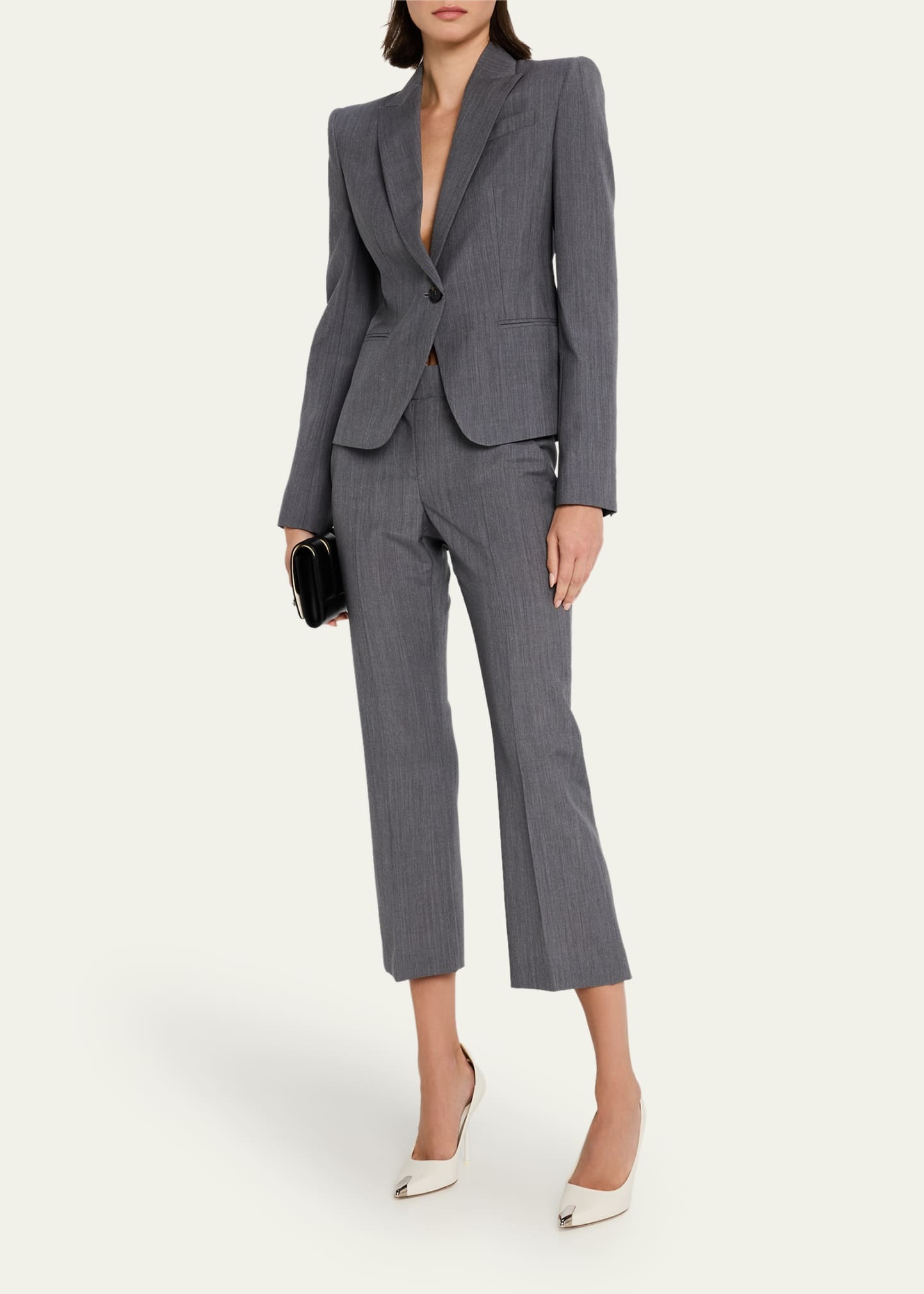 Single-Breasted Wool-Mohair Blazer Jacket - 2