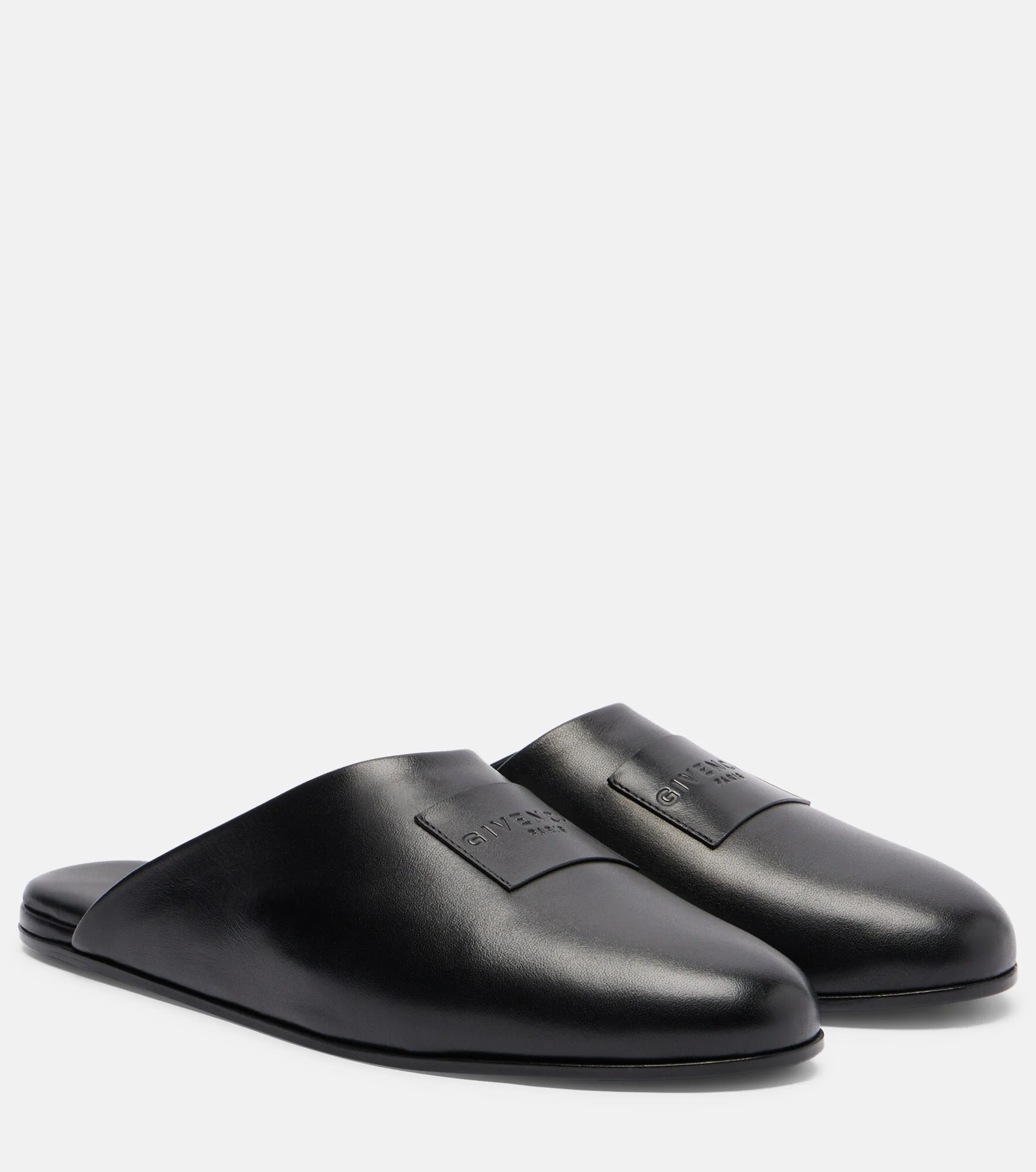 Label leather mules - 1