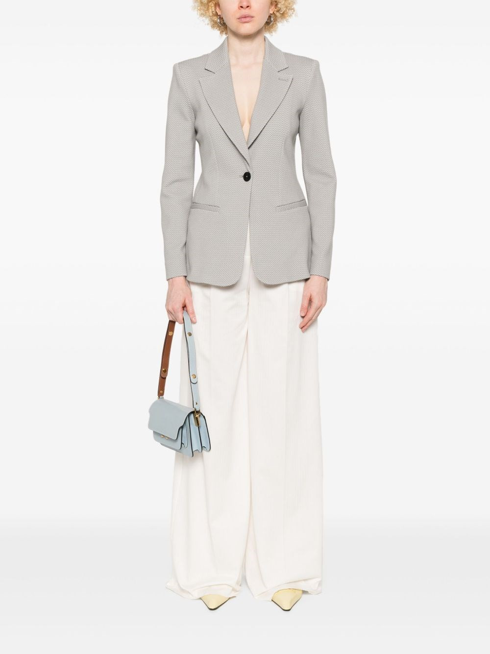 Single-breasted blazer jacket - 3