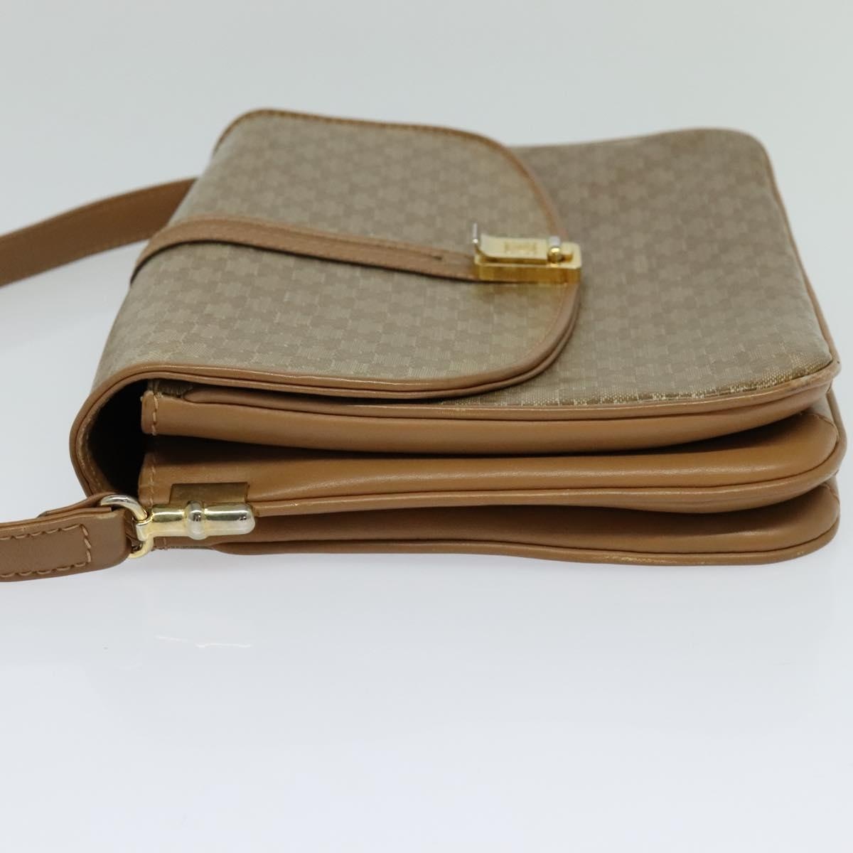 CELINE Macadam Canvas Shoulder Bag Pvc Leather Beige - 3