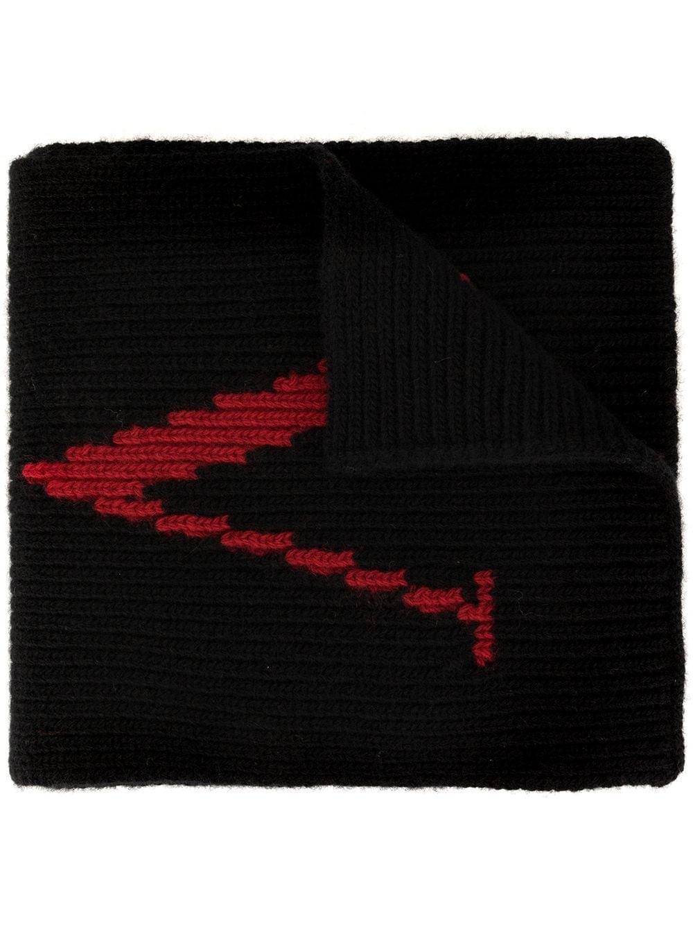 logo knitted scarf - 1