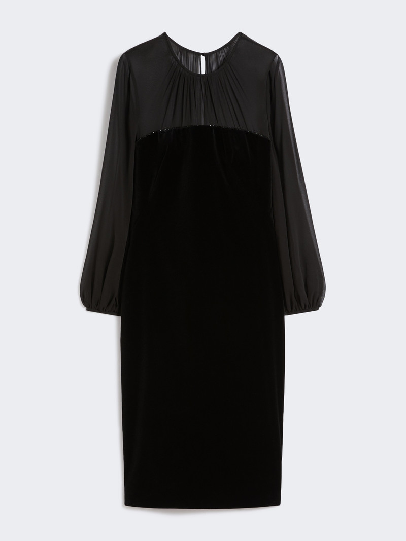 CARL Velvet and georgette dress 1