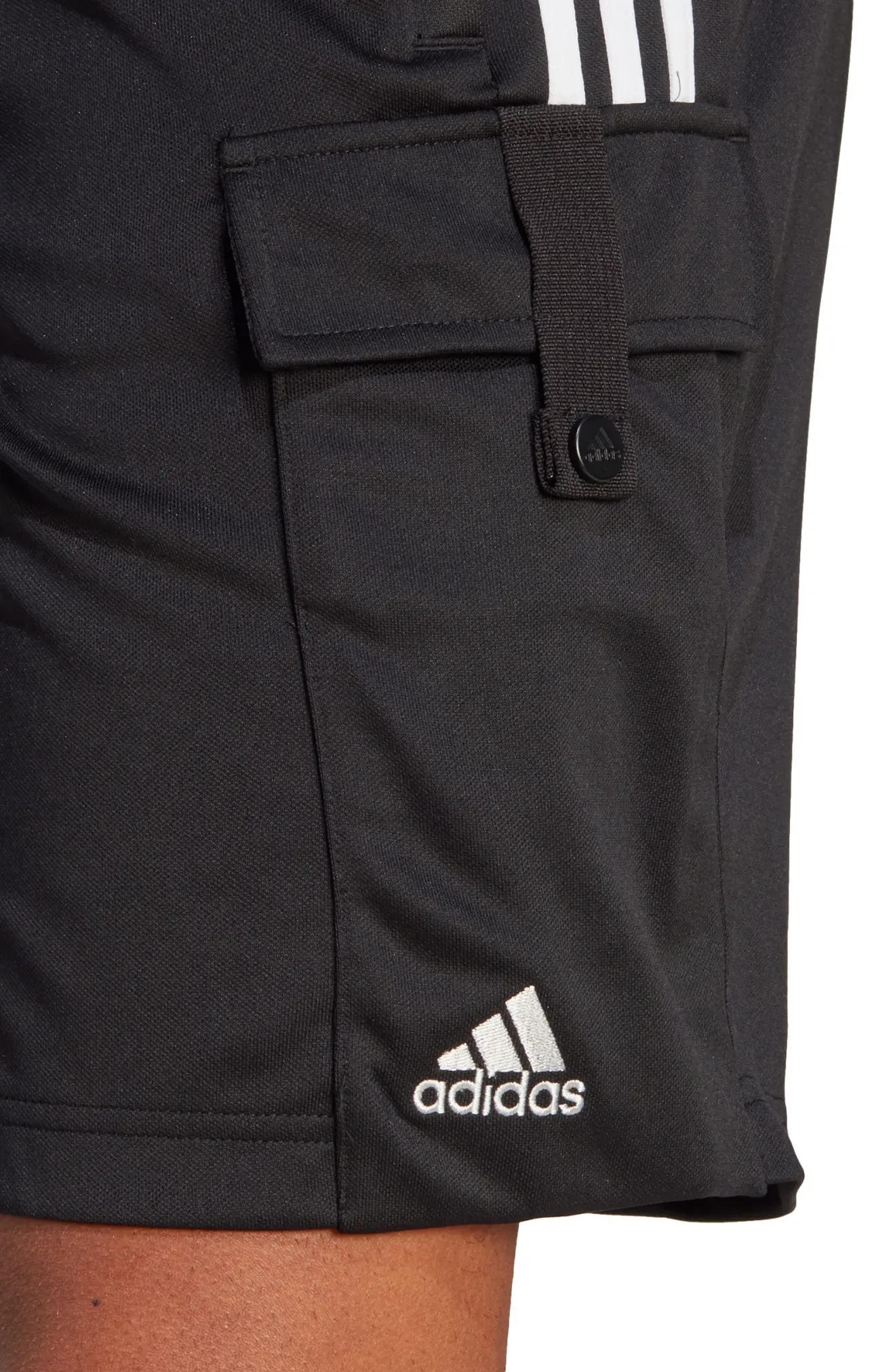 Tiro AEROREADY Recycled Polyester Cargo Shorts in Black/White - 6