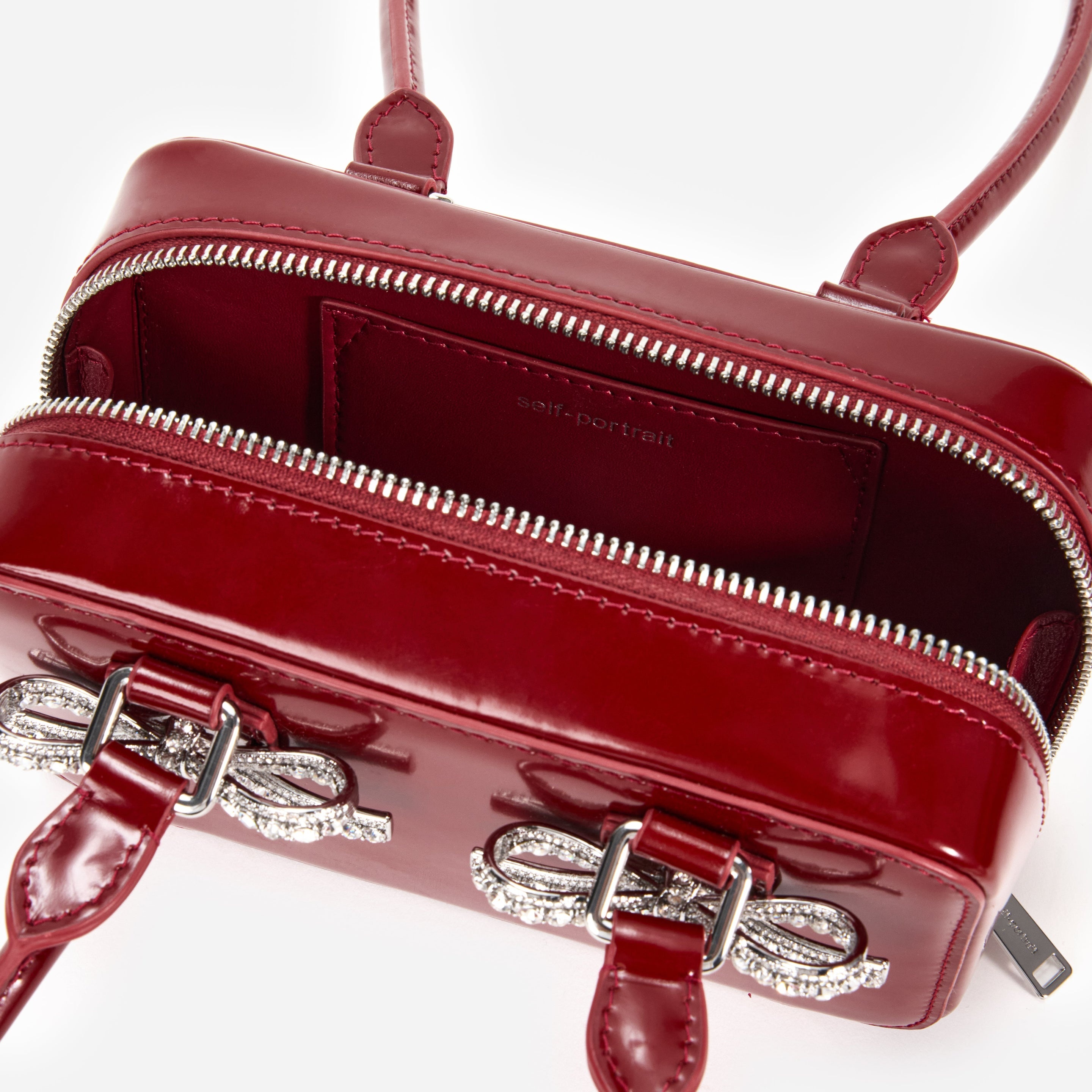 Burgundy Leather Shoulder Bag - 4