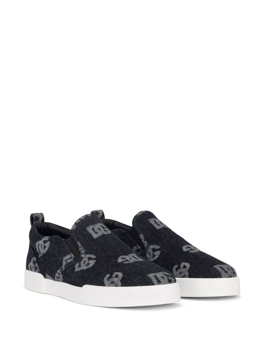monogram jacquard slip-on sneakers - 2