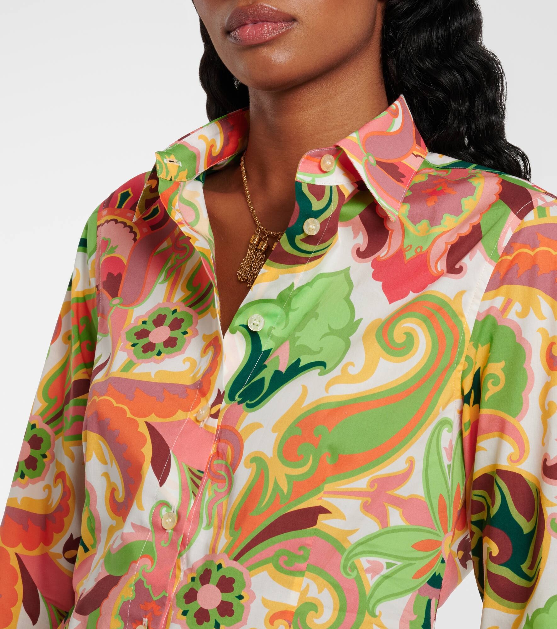 Paisley cotton-blend poplin shirt - 4