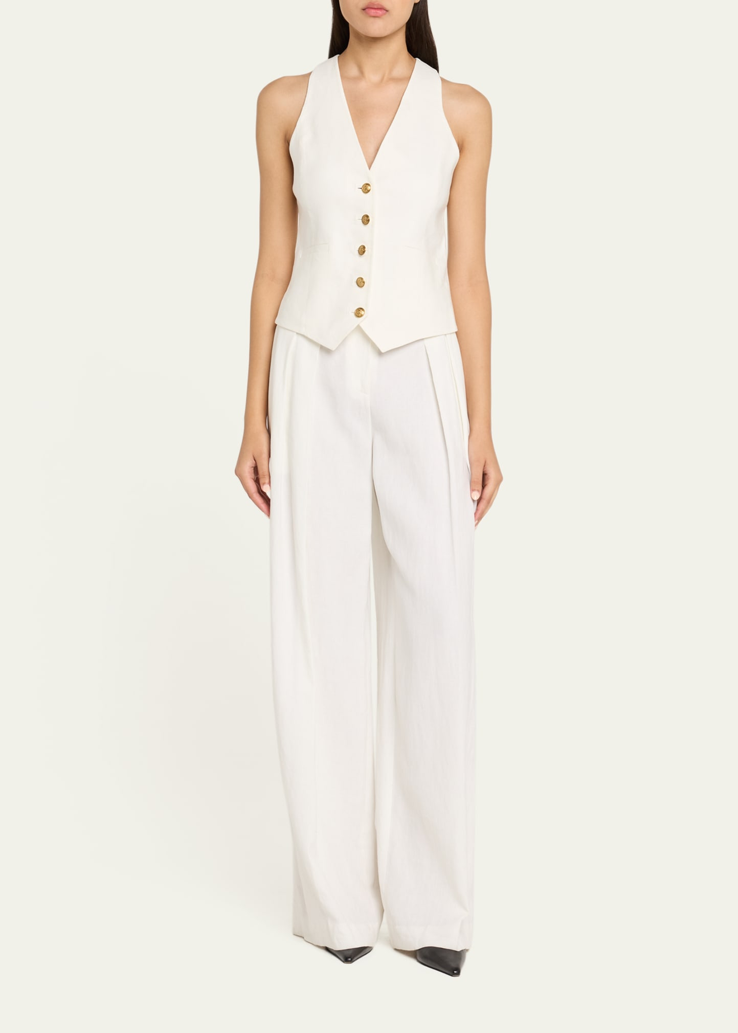 Mazie Deep V-Neck Vest - 2