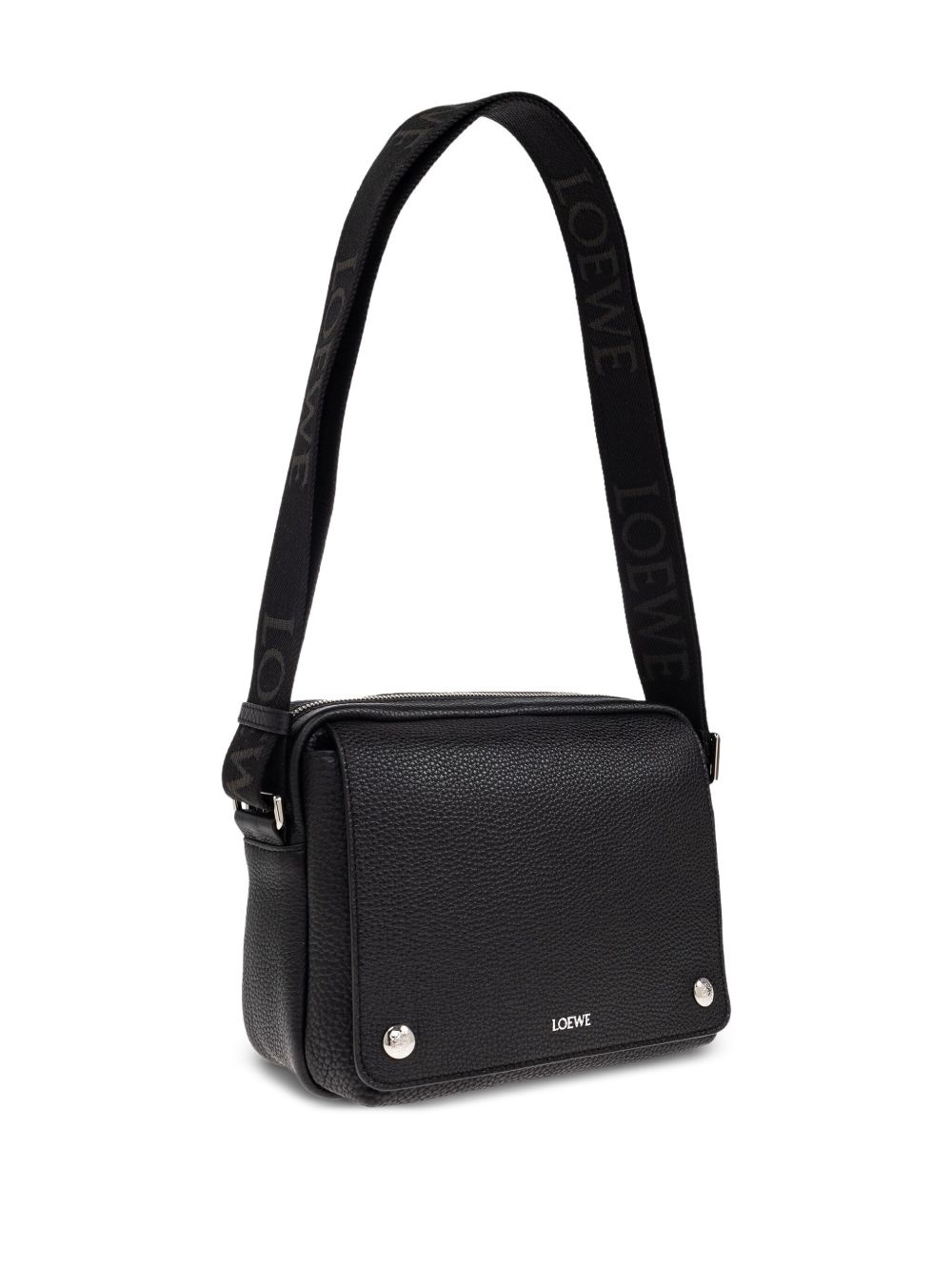medium Pebble leather shoulder bag - 4