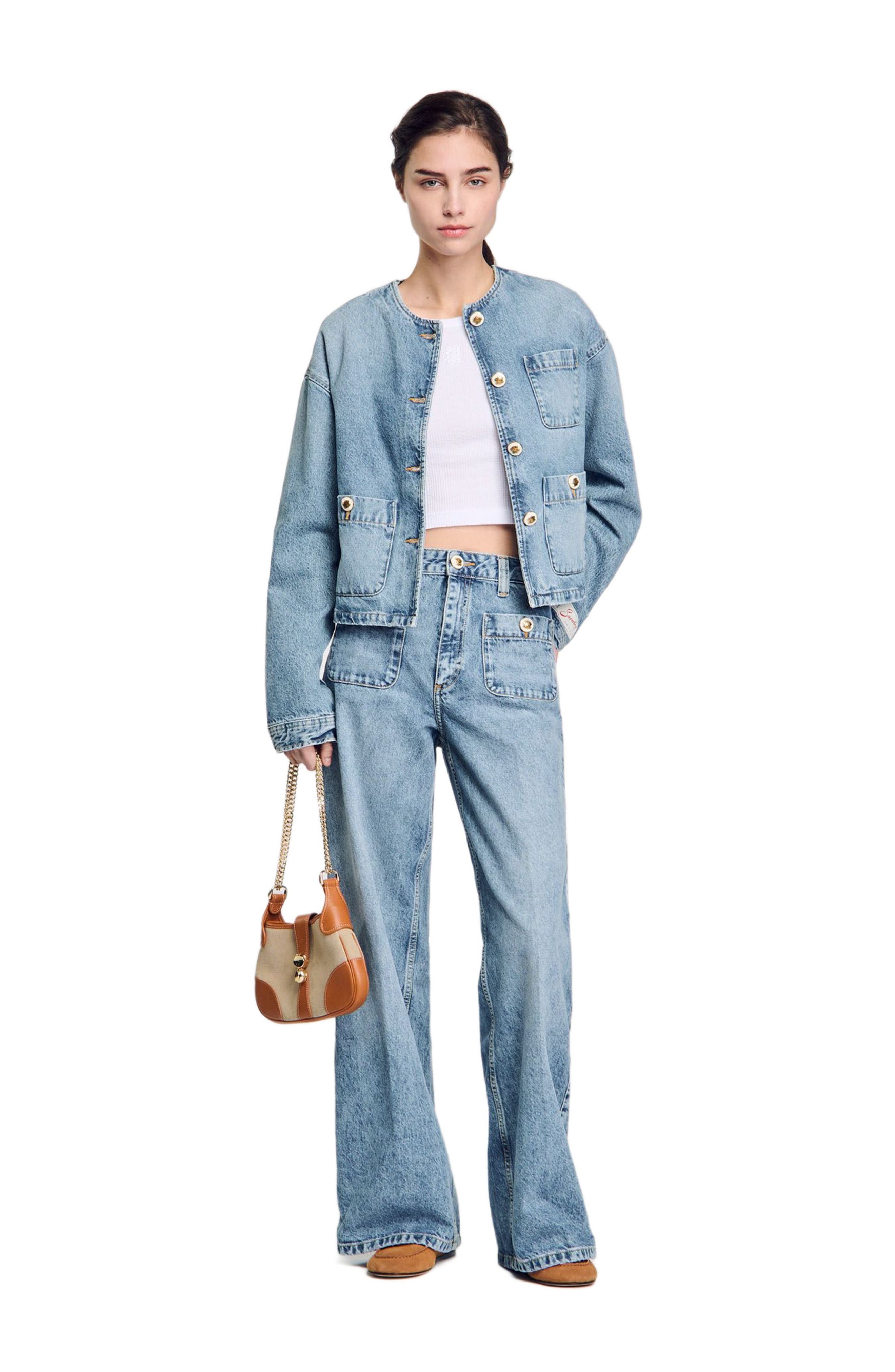 SANDRO Faded jeans in Blue Jean at Nordstrom - 6
