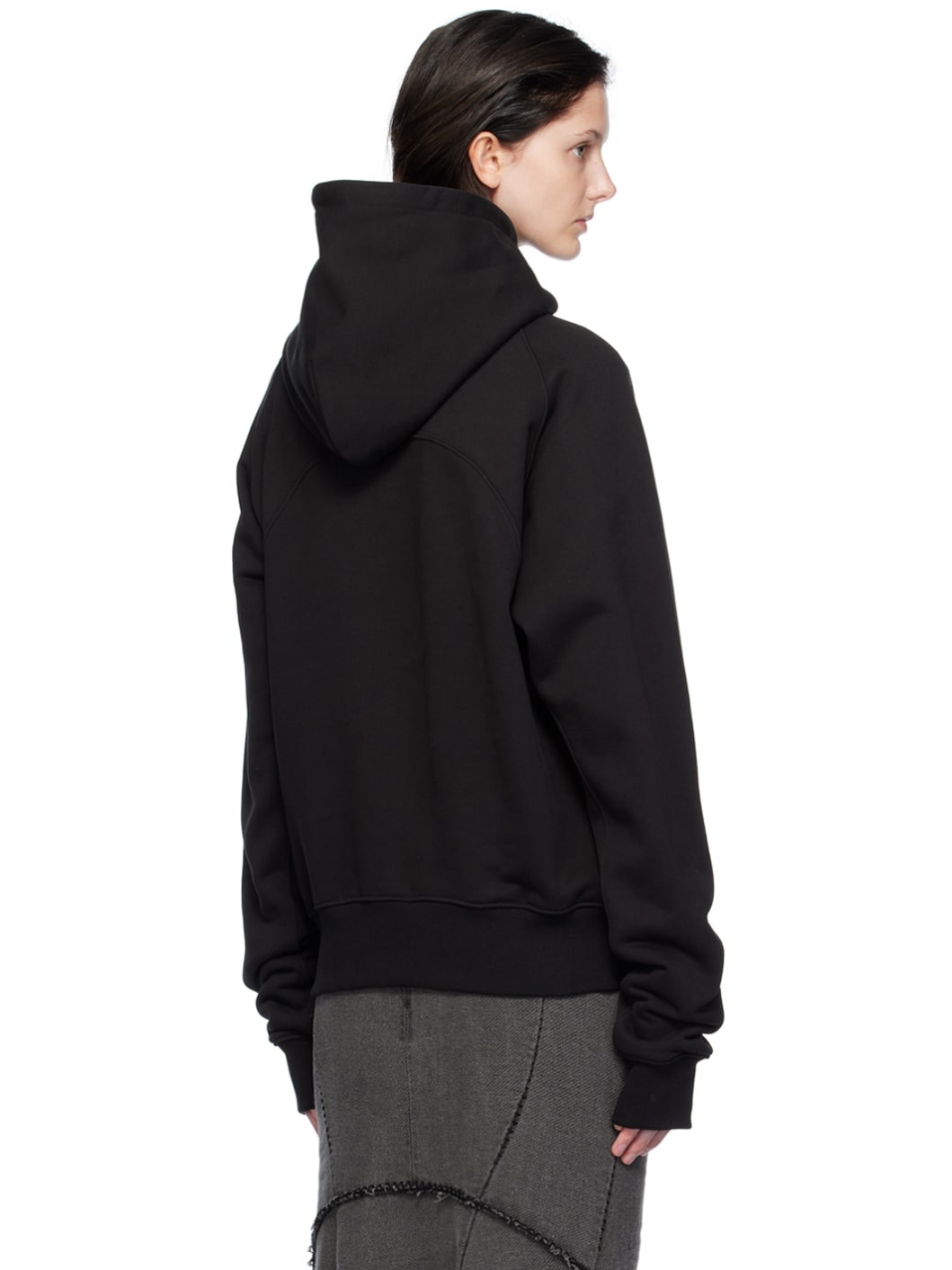 Black Button Hoodie - 3