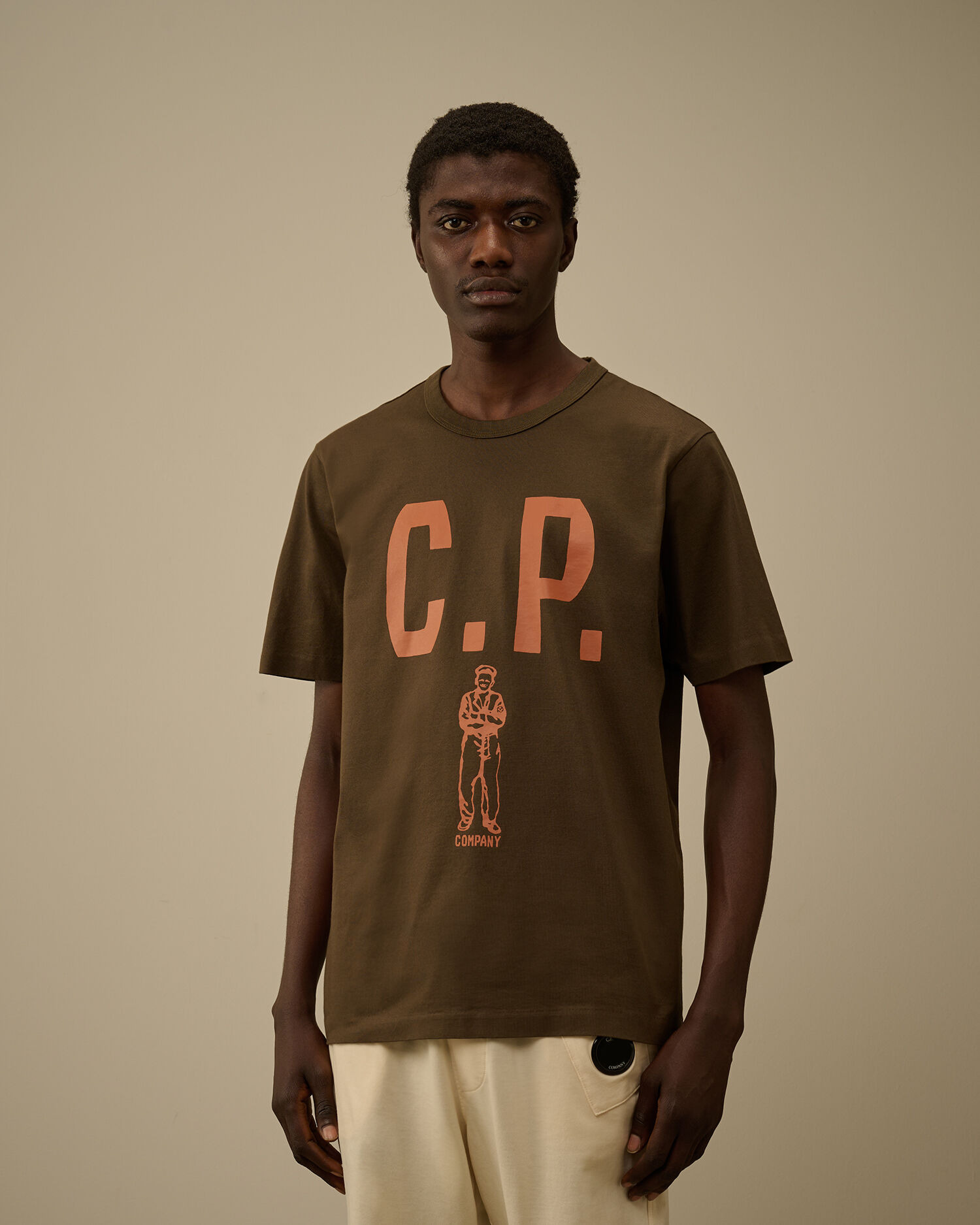 Mercerized 30/2 Jersey Twisted Short Sleeve Logo T-Shirt - 3