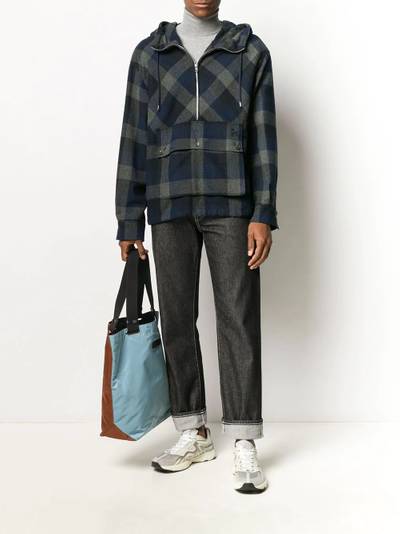 KENZO checked zip-up hoodie outlook