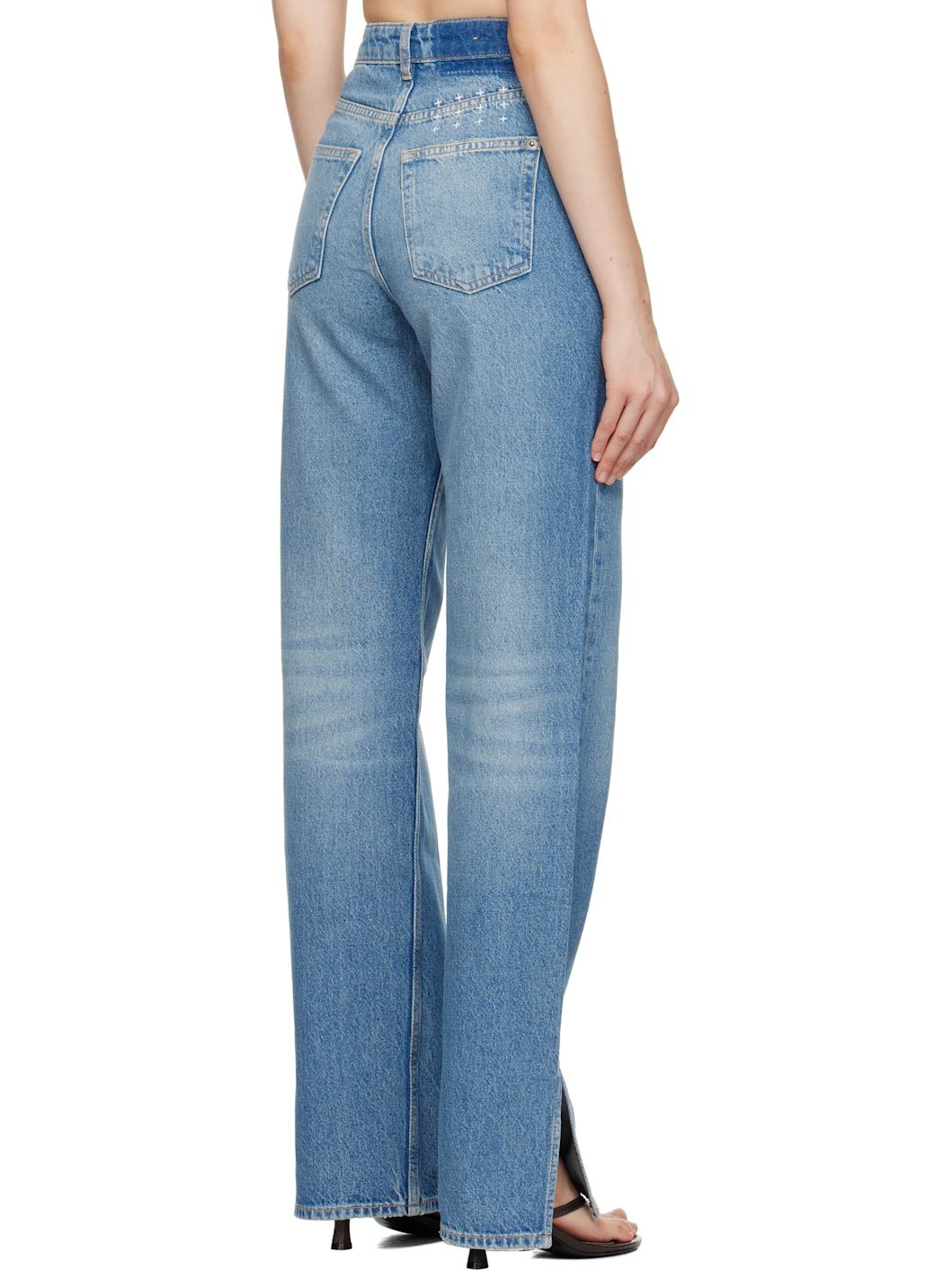 Blue Playback Splits Jeans - 3