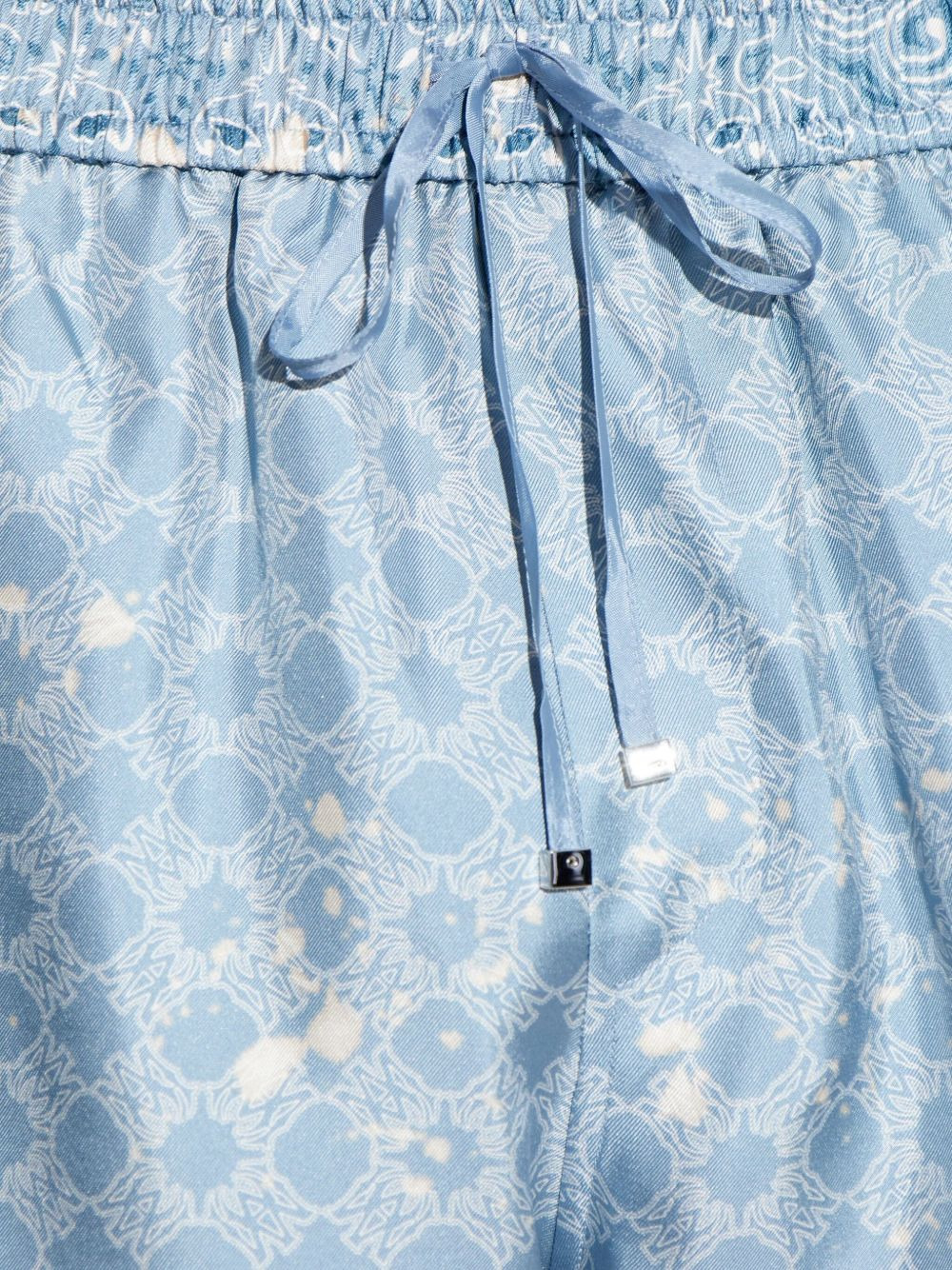 paisley-print drawstring shorts - 4