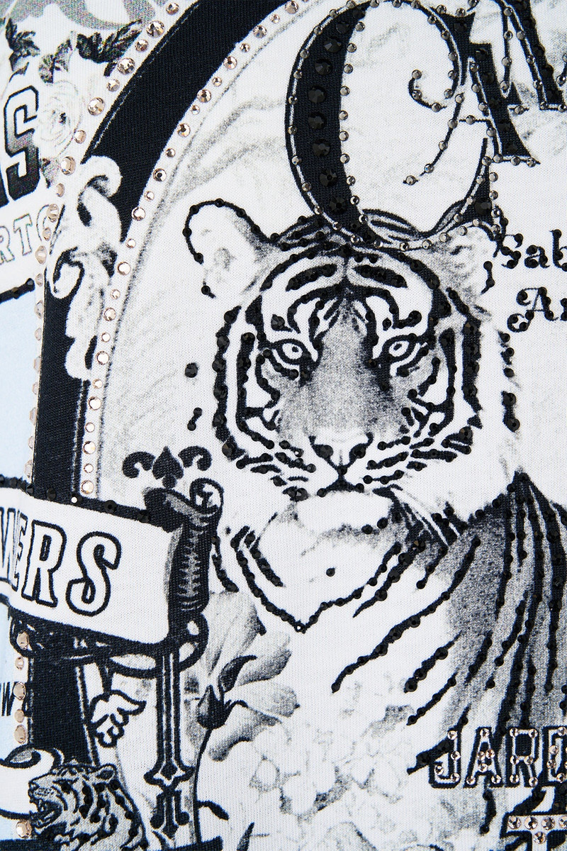 OVERSIZED BAND TEE - BLUE/BLK 6