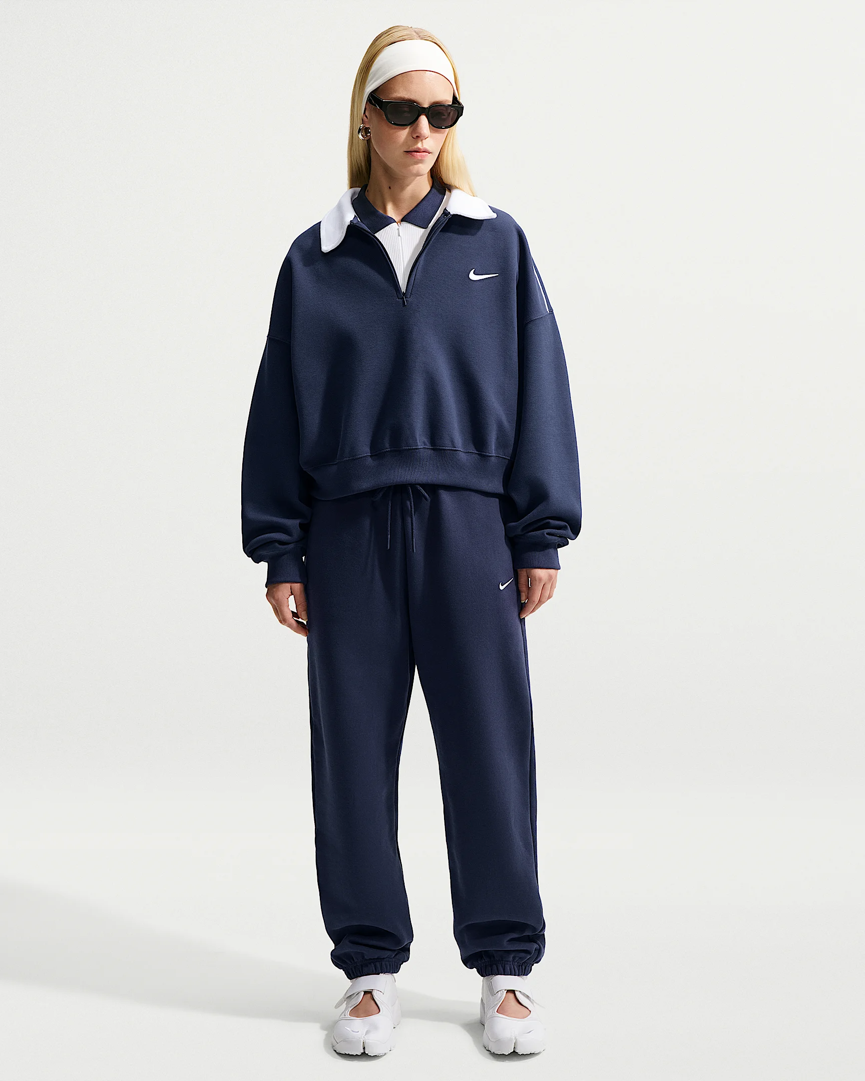 Nike Studio Fleece Medium Weight Women's High-Rise Oversized Cuffed Pants - 1