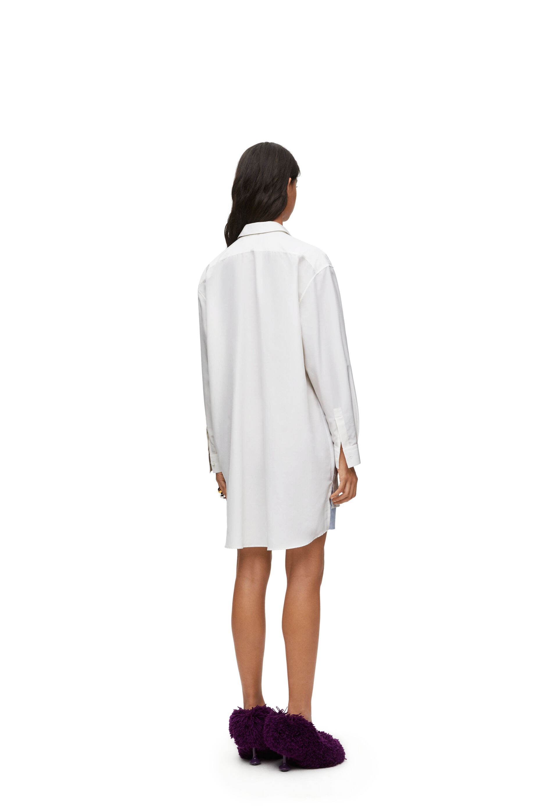 Loewe Double layer shirt dress in cotton and silk | REVERSIBLE