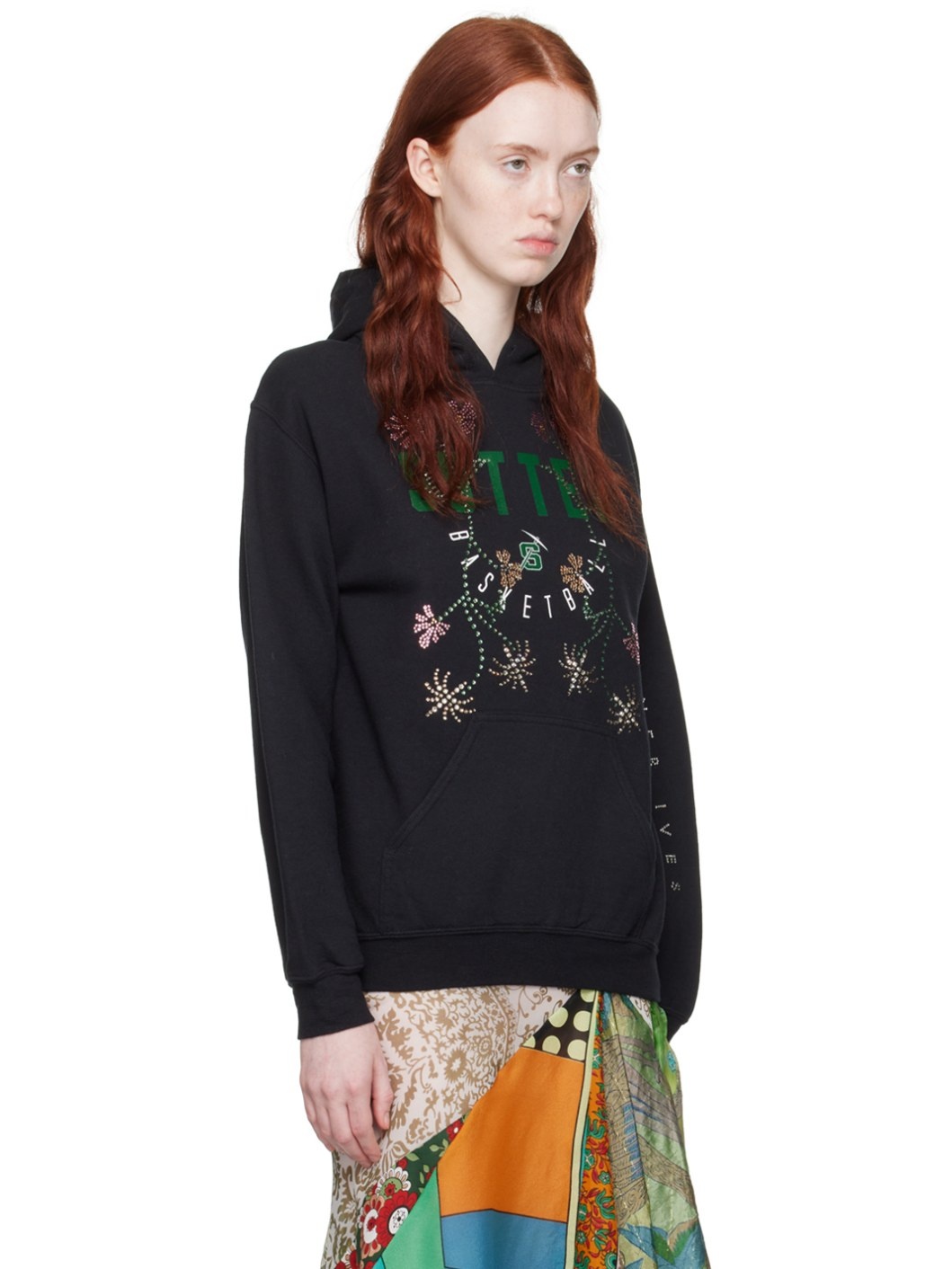 Black Floral Hoodie - 2