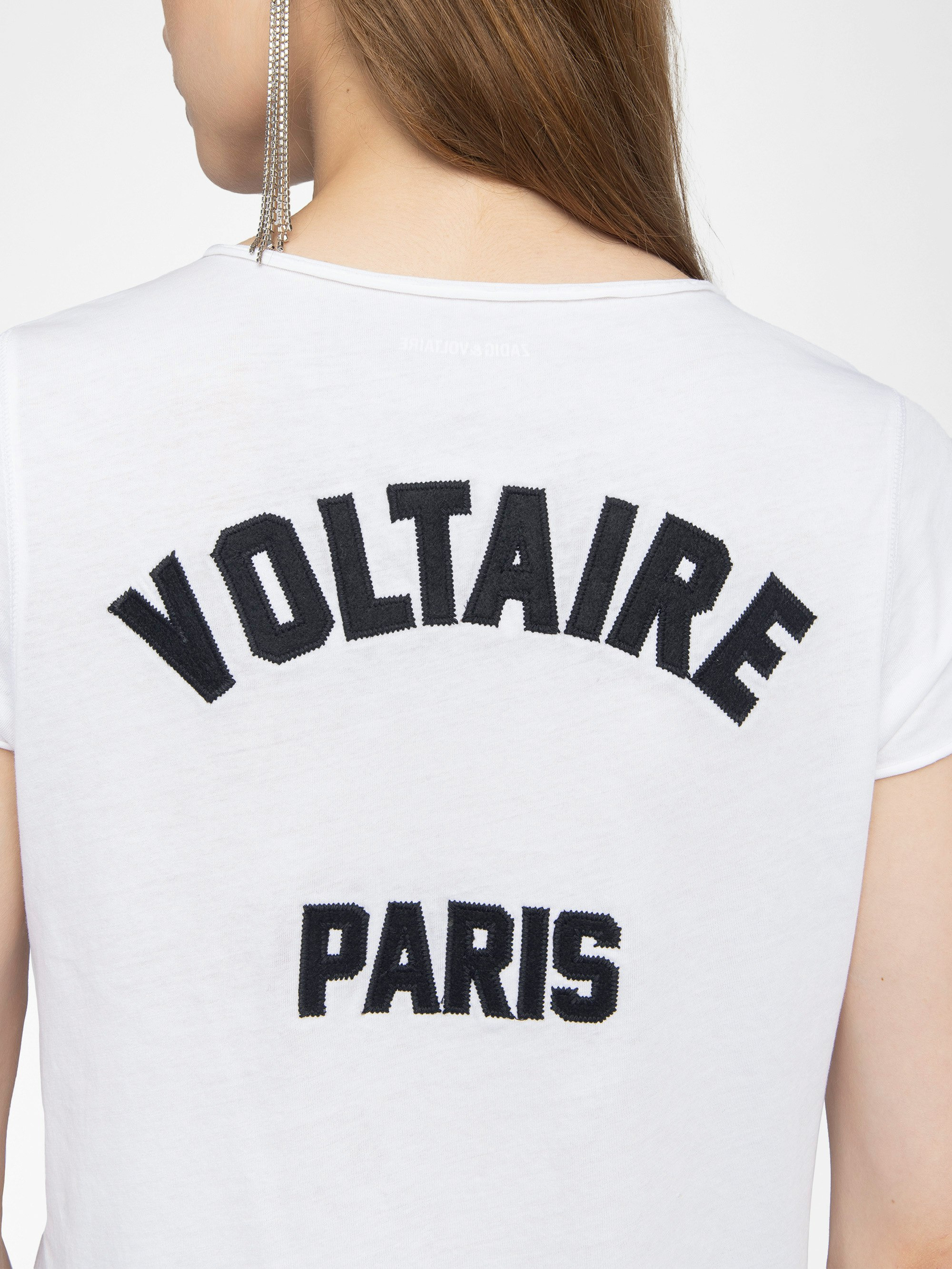 Women's White Henley Shirt - 6