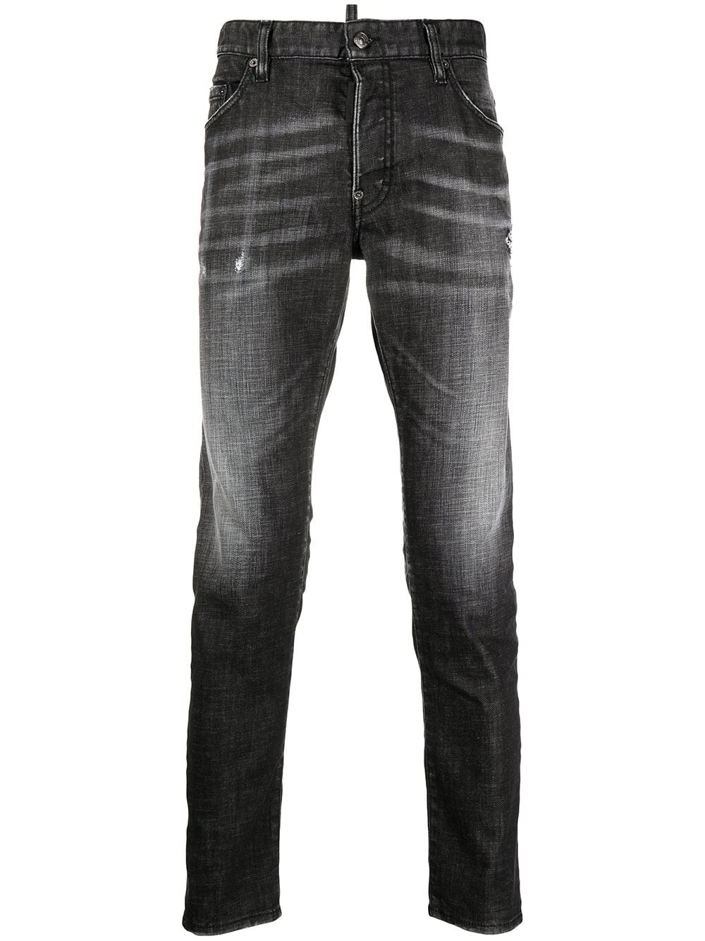 distressed slim-fit jeans - 1