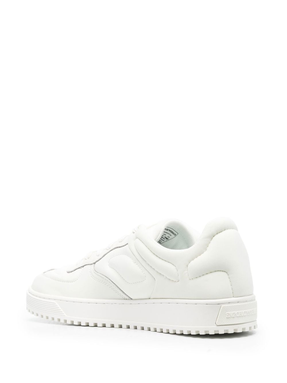 quilted-finish low-top sneakers - 3