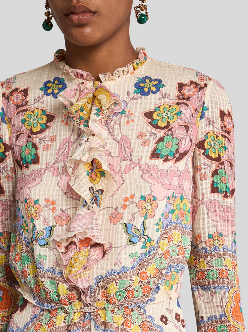 PRINTED SILK MINI DRESS 2