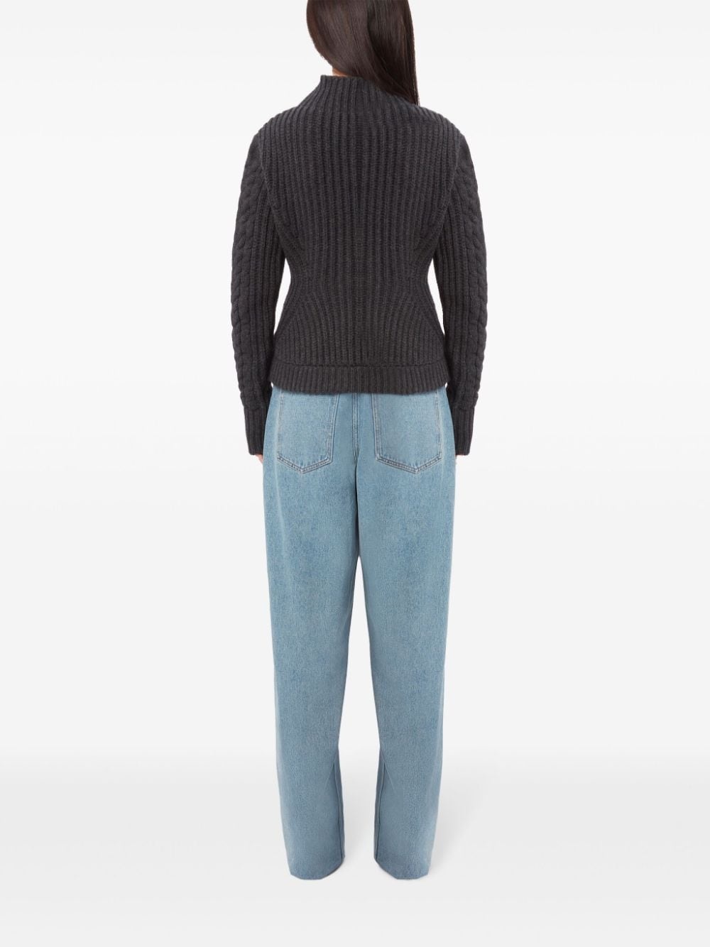 cable-knit wool-blend jumper - 4