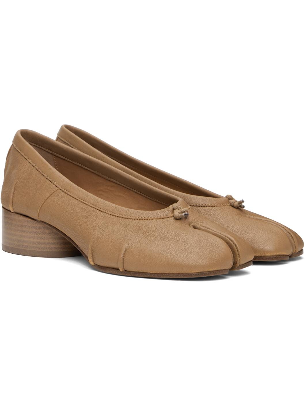 Tan Tabi New Ballerina Heels - 4