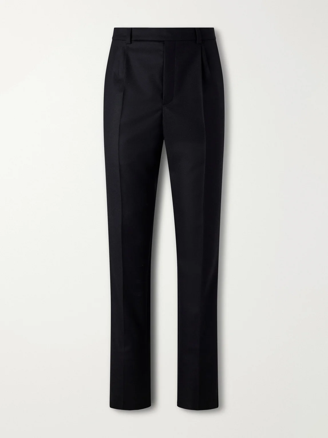 Tapered Brushed Wool Trousers - 1