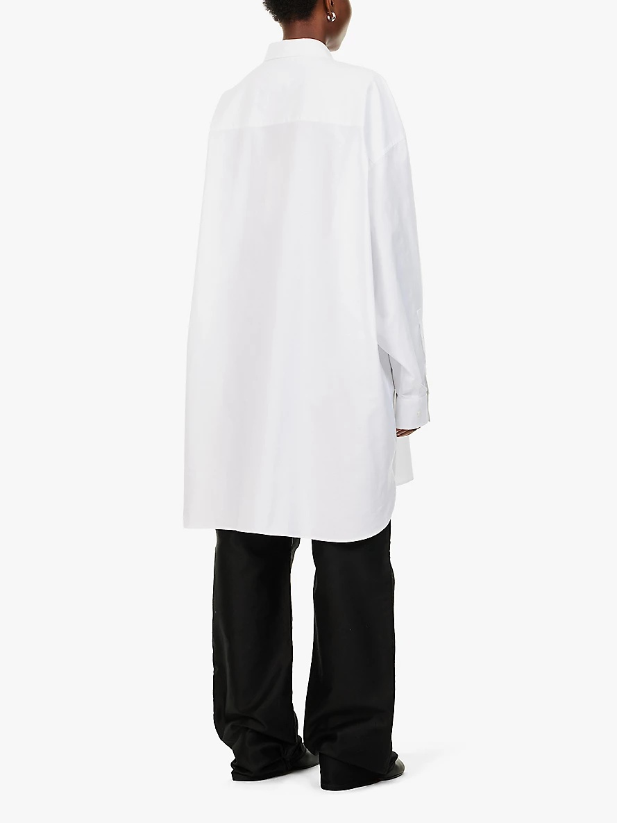 Relaxed-fit long-sleeve cotton shirt - 4