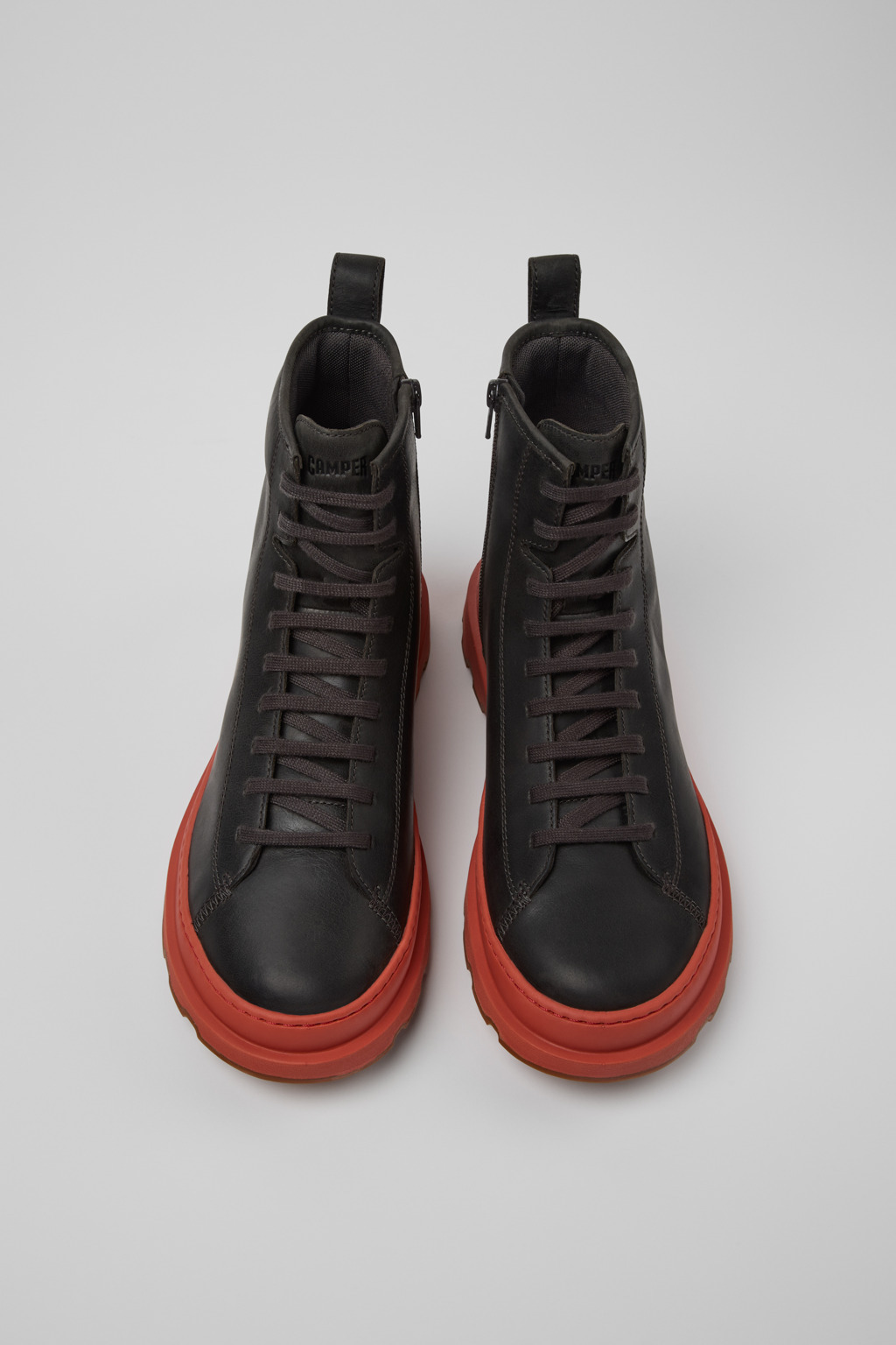 Gray Nubuck Mid Boots for Men. - 4