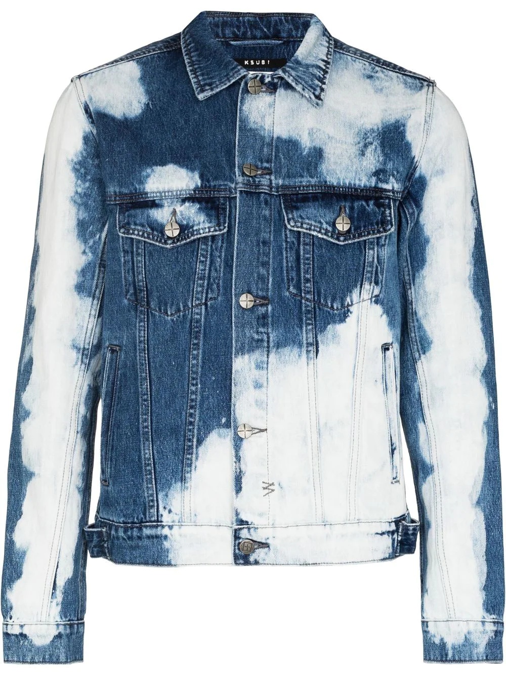 sky-print denim jacket - 1