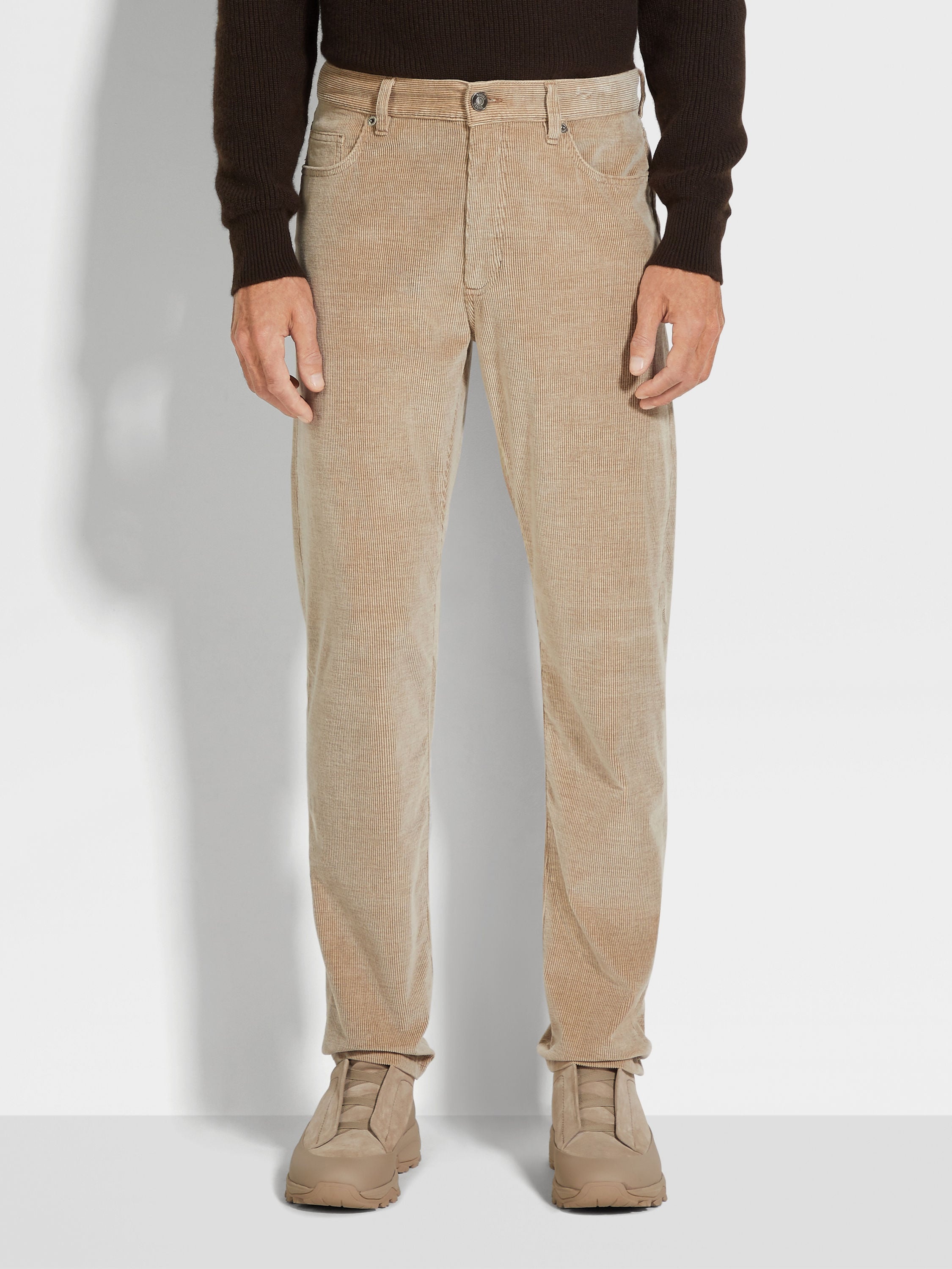 LIGHT TAUPE CASHCO ROCCIA PANTS - 5