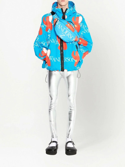 JW Anderson logo-print hooded jacket outlook