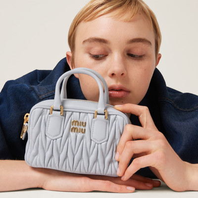 Miu Miu Matelassé nappa leather top-handle mini-bag outlook