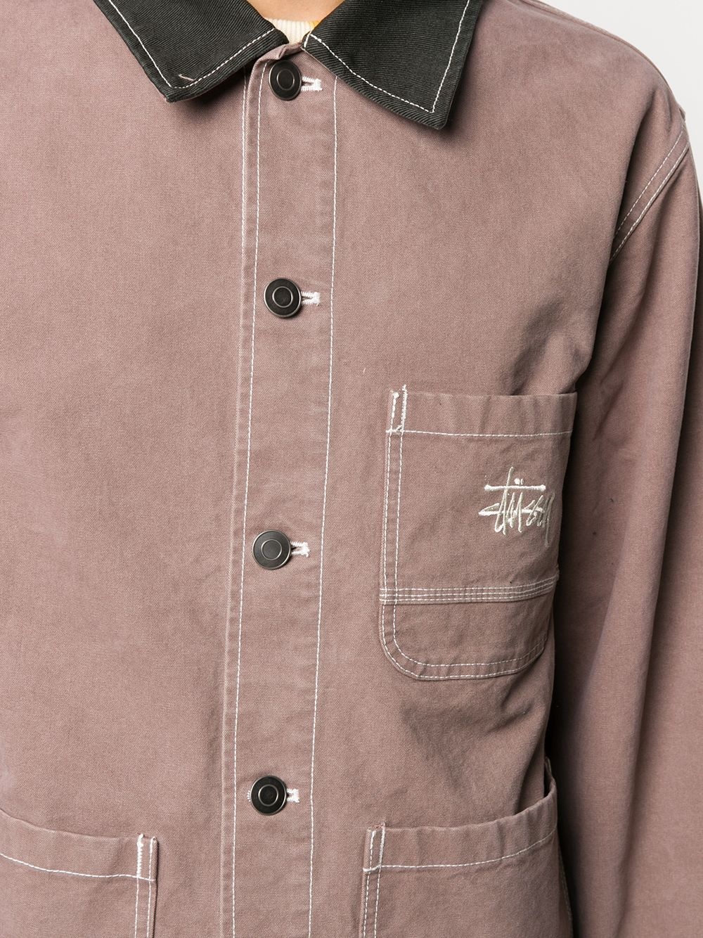 brushed moleskin chore jacket - 5