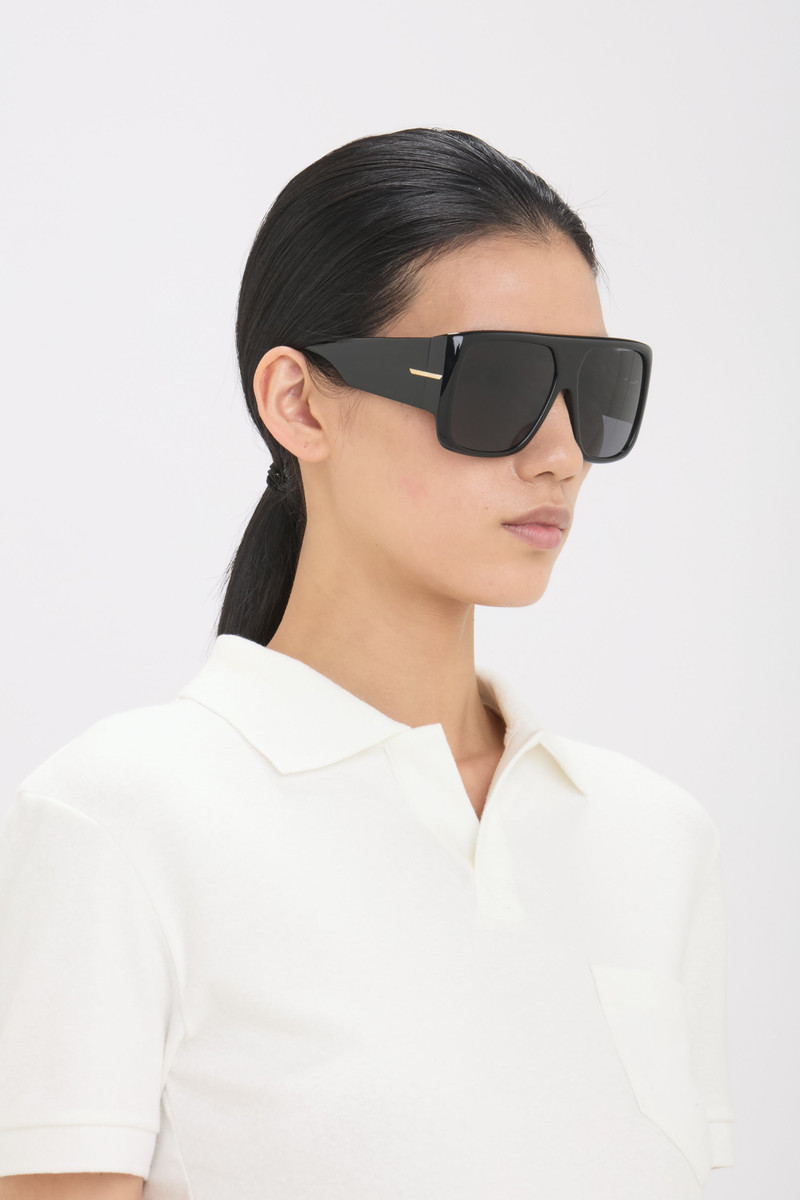 Victoria Beckham Oversized Soft Square Acetate Frame In Black outlook