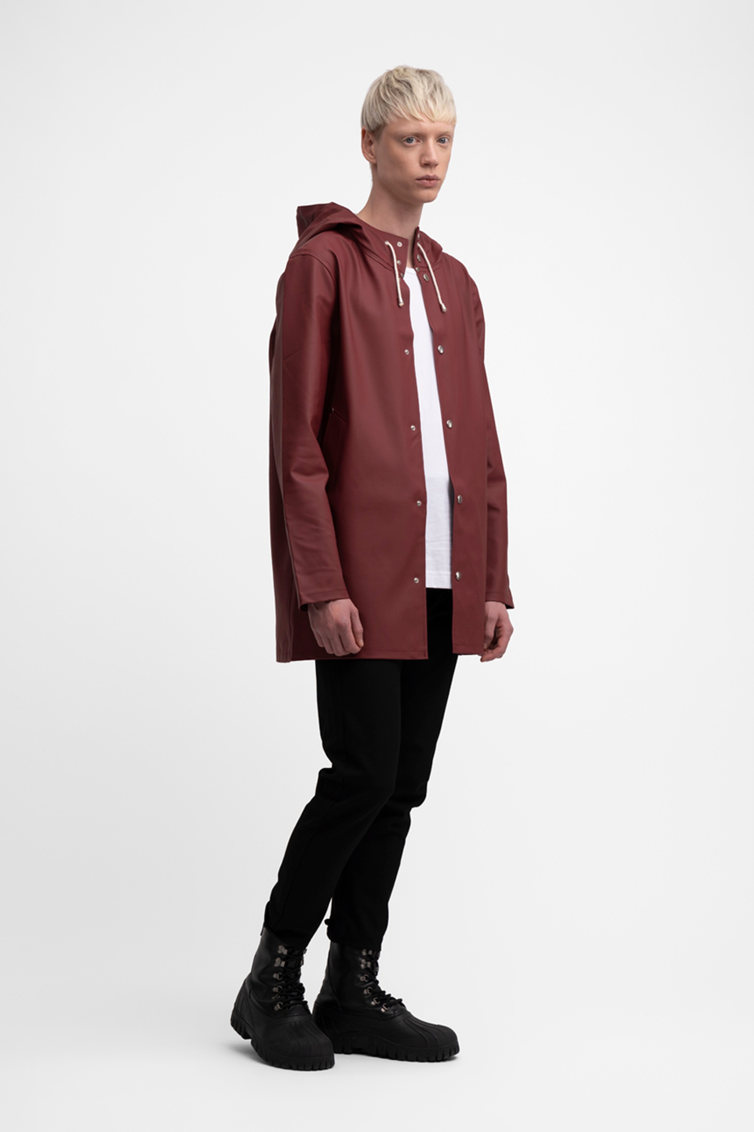 Stockholm Raincoat Burgundy - 11