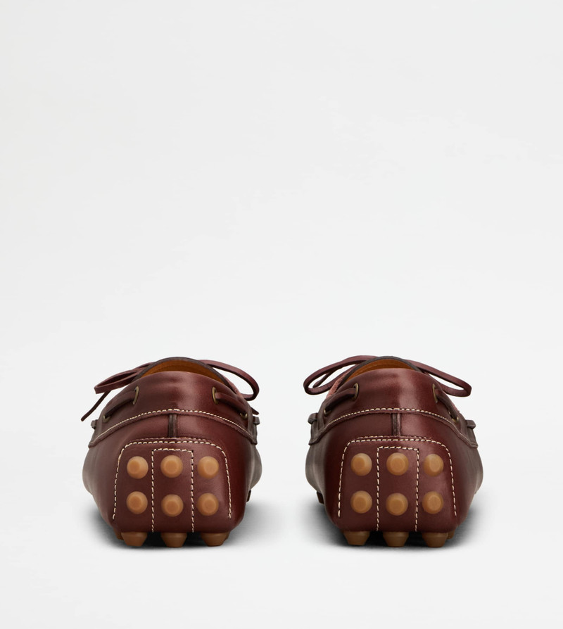 Tod's BOAT BUBBLE GOMMINO LOAFERS IN LEATHER - BURGUNDY outlook