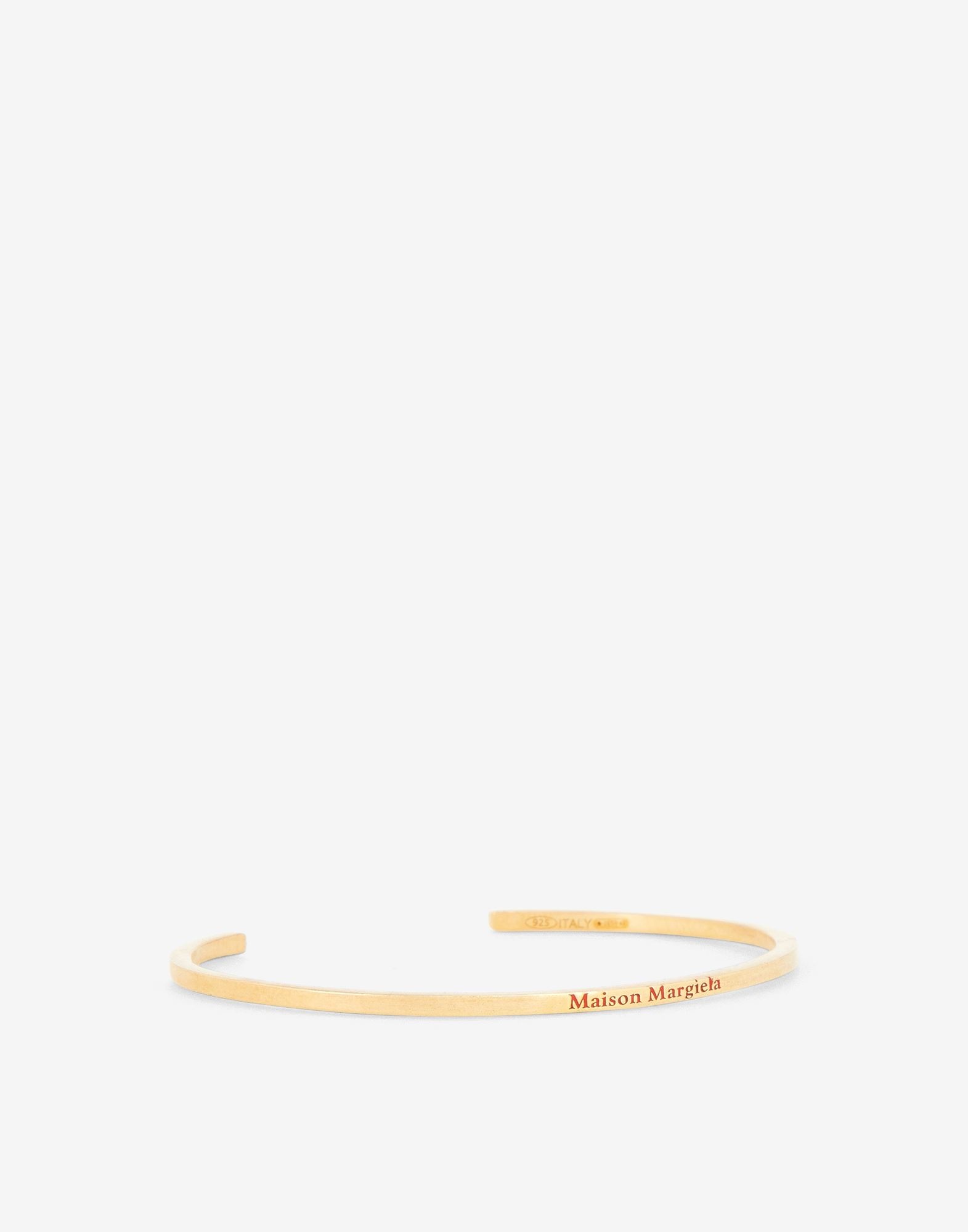 Logo engraved slim gold-plated   cuff - 2