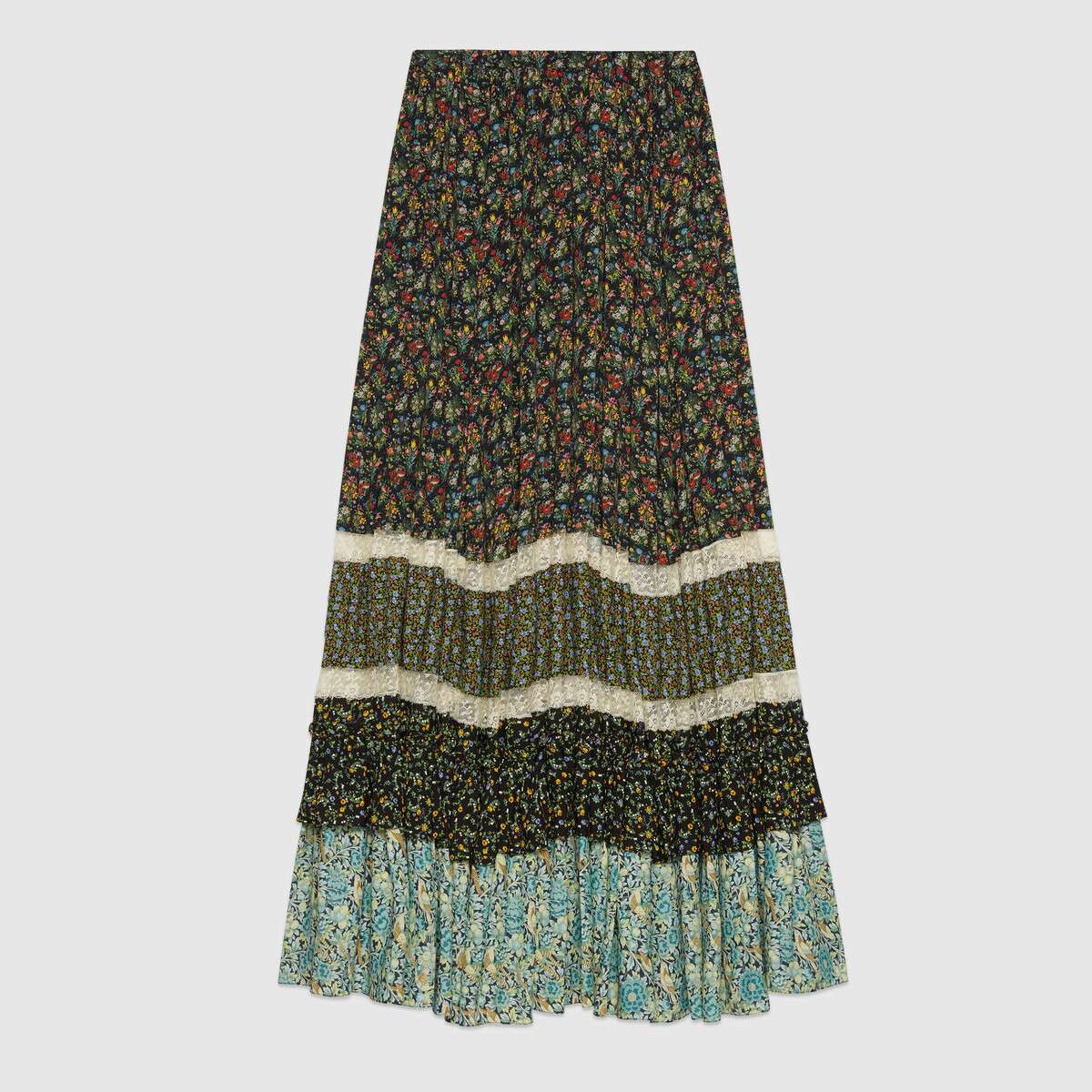 Gucci Liberty floral crêpe skirt - 1