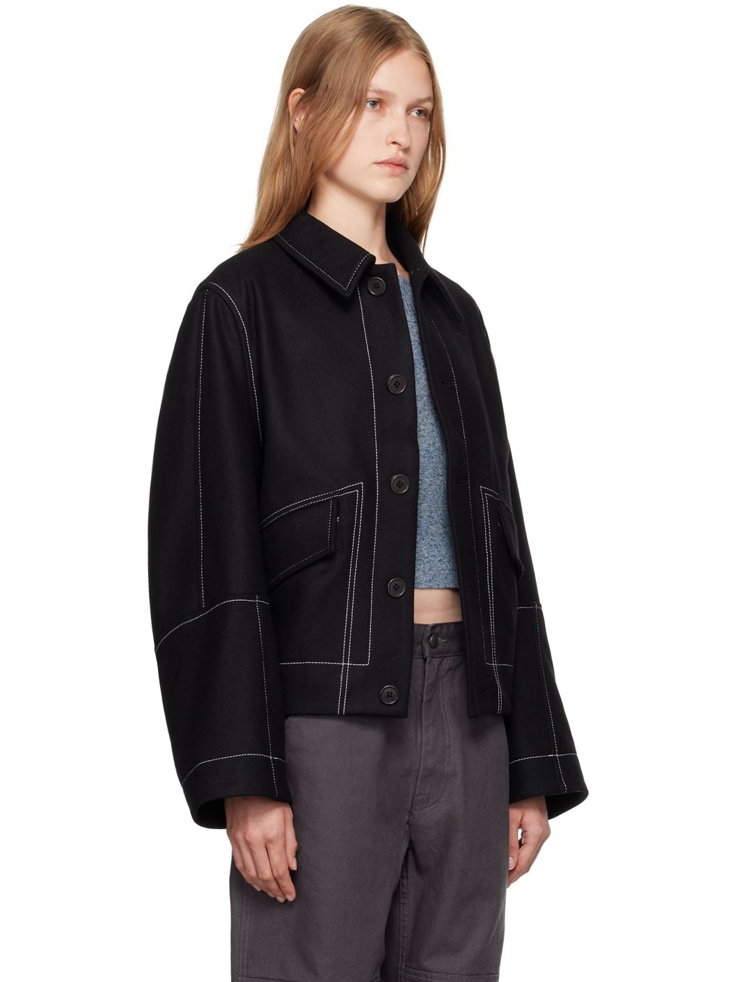 Black Dusk Wool Jacket - 2