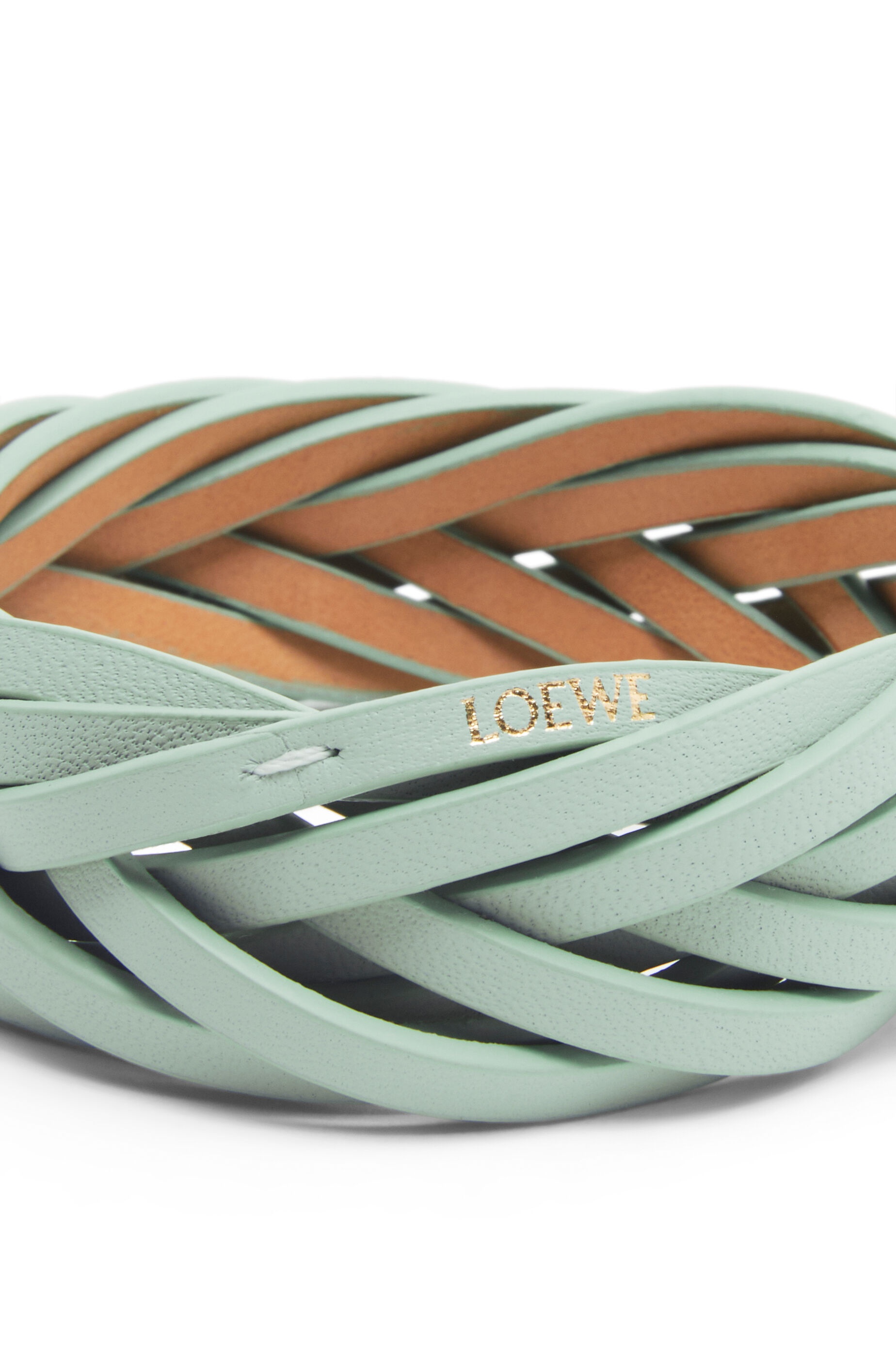 Braided bangle in classic calfskin - 3