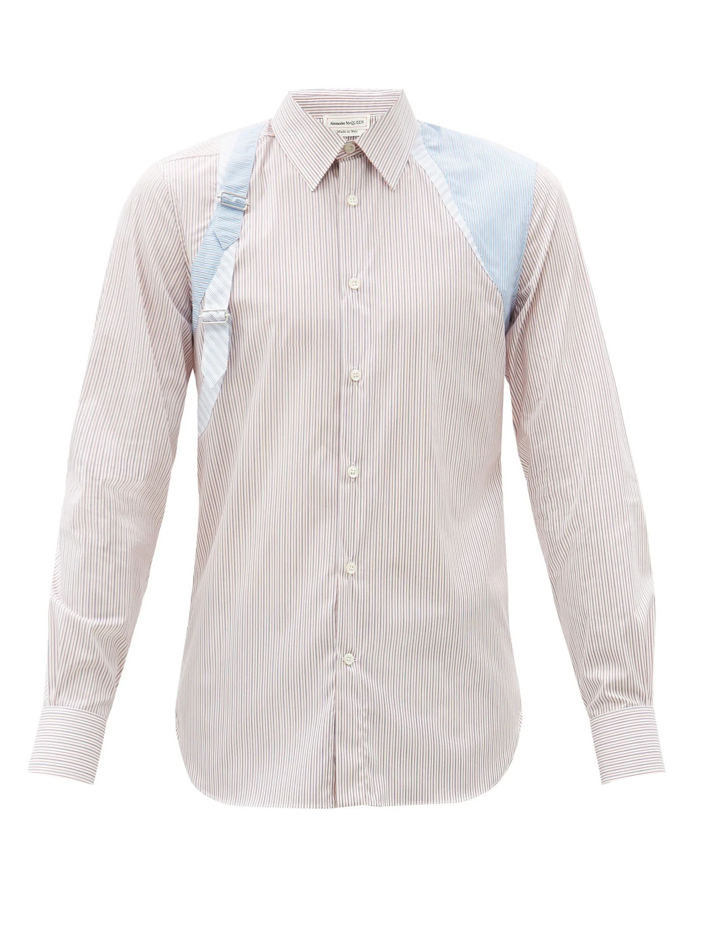 Harness striped cotton-blend shirt - 1