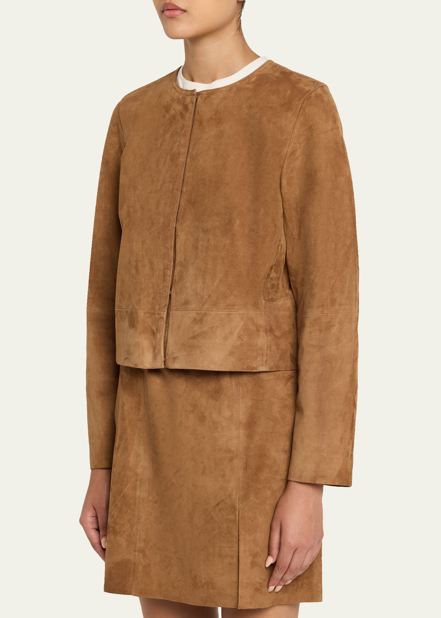 Cropped Suede Jacket - 4