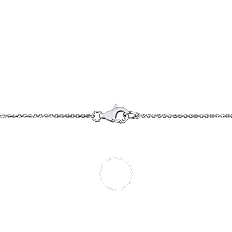 Created Forever - Created Forever 3 1/4ct TW Lab-Grown Diamond Flower Pendant with Chain in 14k White Gold - 17 in - 2