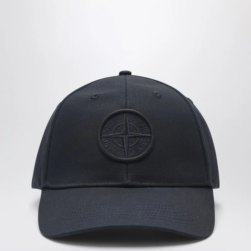 Navy blue baseball cap with logo - 1