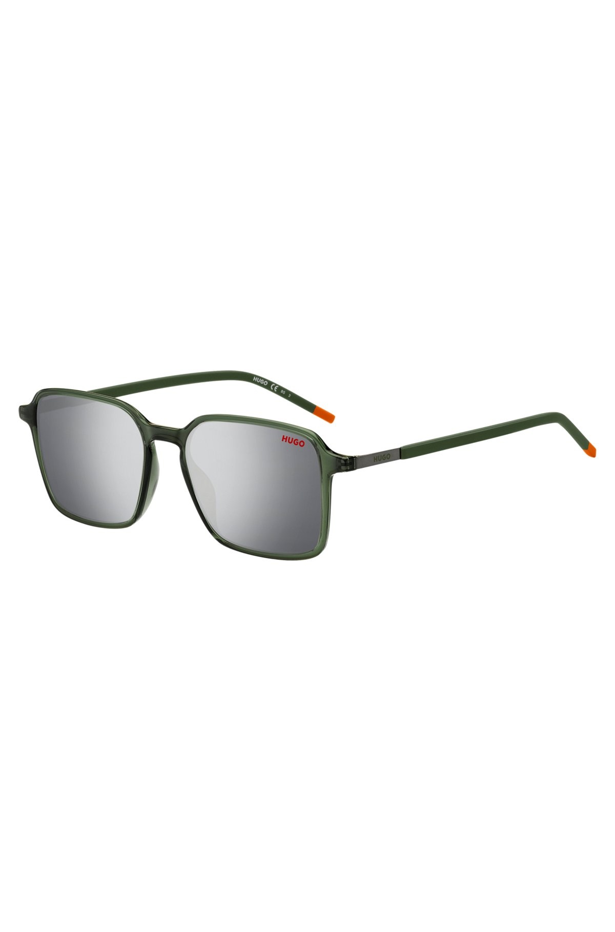 GREEN SUNGLASSES WITH STAINLESS-STEEL TEMPLES - 1