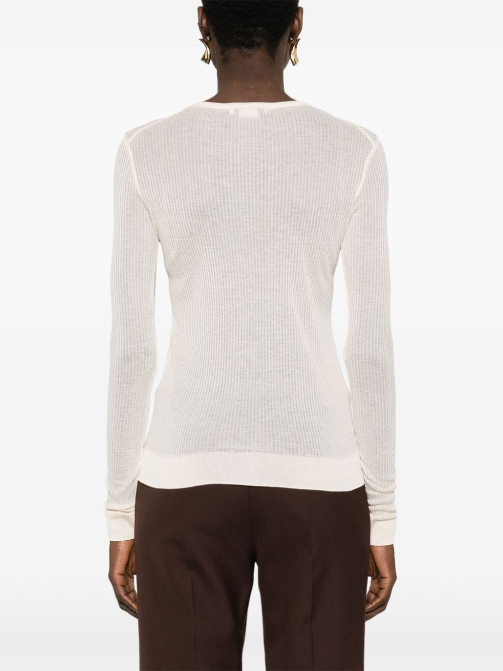 long-sleeve ribbed top - 4